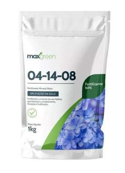 Adubo Maxgreen NPK 04-14-08 - 1kg