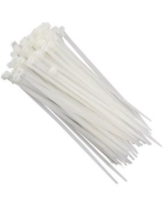 Abraçadeiras nylon branca 28 cm x 4,8 mm - 100 unidades