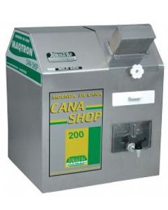 Moenda de cana "CANA SHOP 200", motor 2,0 CV 110V 3 rolos eixos de inox - Maqtron